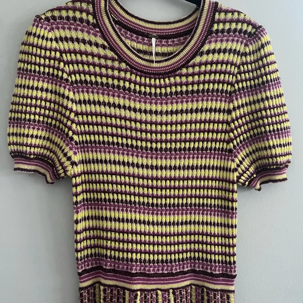 Free People Mixed Striped Knit dress size medium - Picture 1 of 11